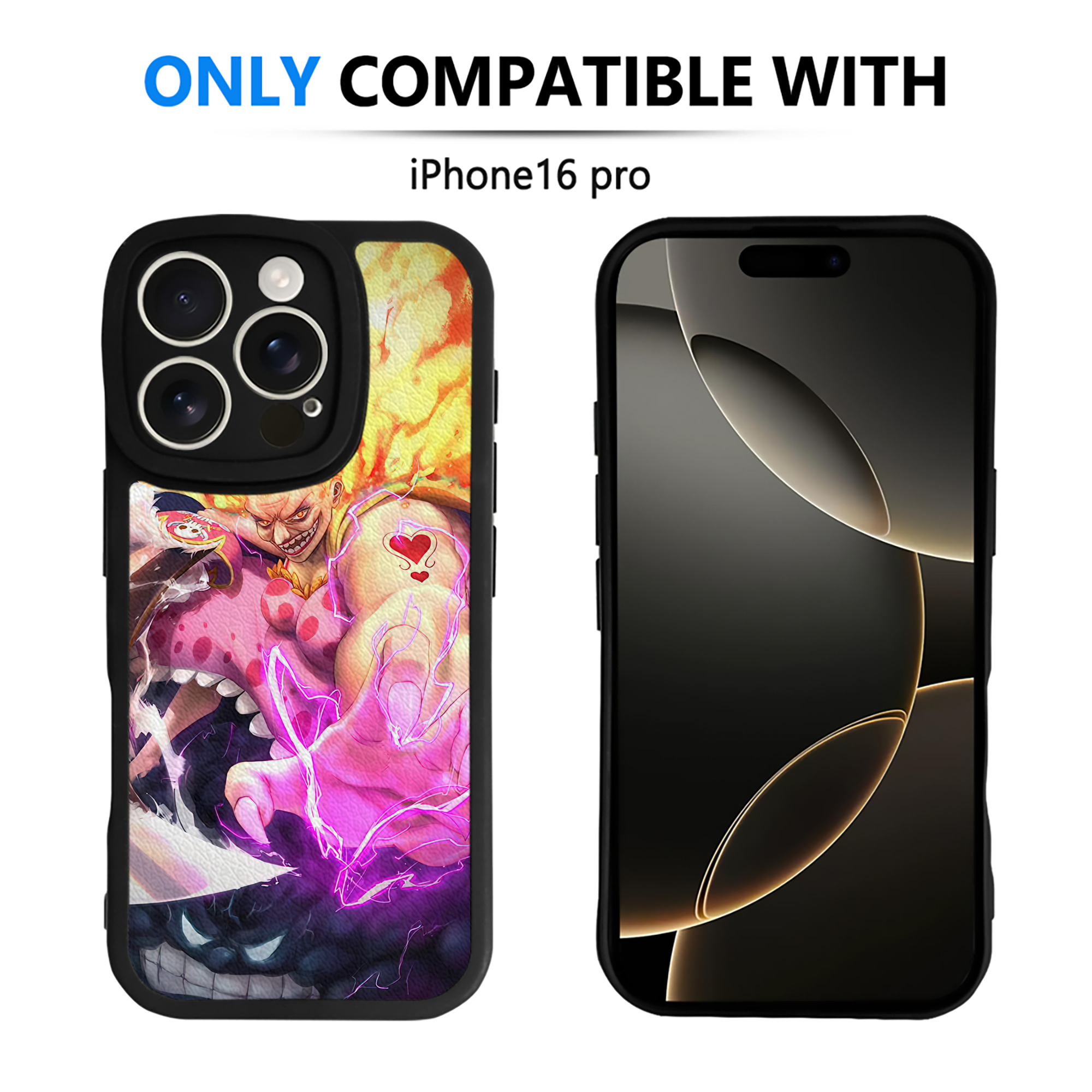 （画像用） ワンピース ONE PIECE 【iPhone 16シリーズ対応】シリコンスマホケース（レザー調） 材質：シリコン